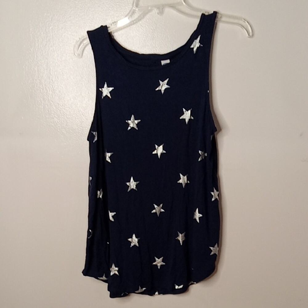 Old Navy Women's Size Medium Navy Star Sleeveless Top
